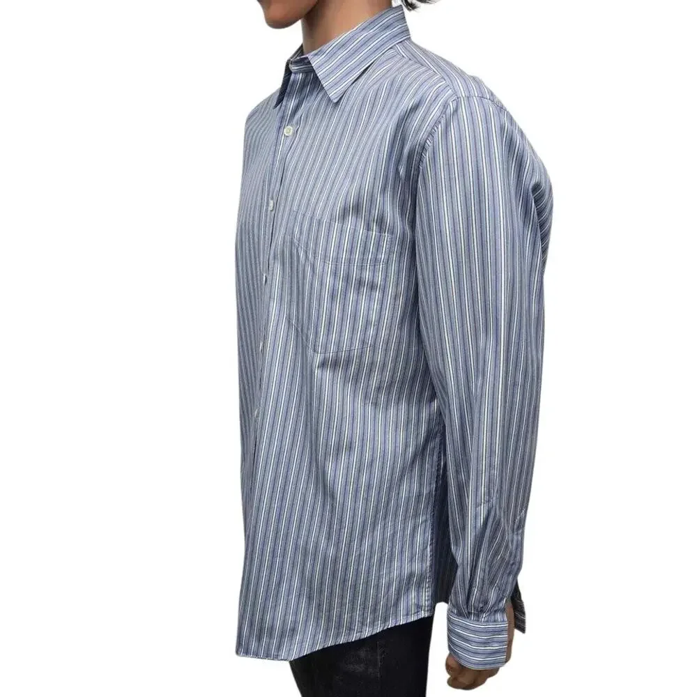 J. Crew Oarsman Label Vintage 90s Dress Shirt Men 16 -35 Blue Red White Striped